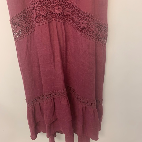 Women’s Maxi Dress Boho Whimsical Romantic Cottagecore Feminine Prairie Lace - Picture 3 of 11